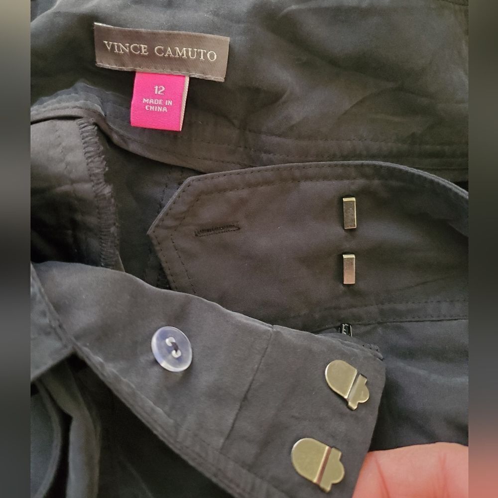 🌻VINCE CAMUTO🌻 Belted High Waist Shorts - [Size 12 * Black] - Picture 7 of 8